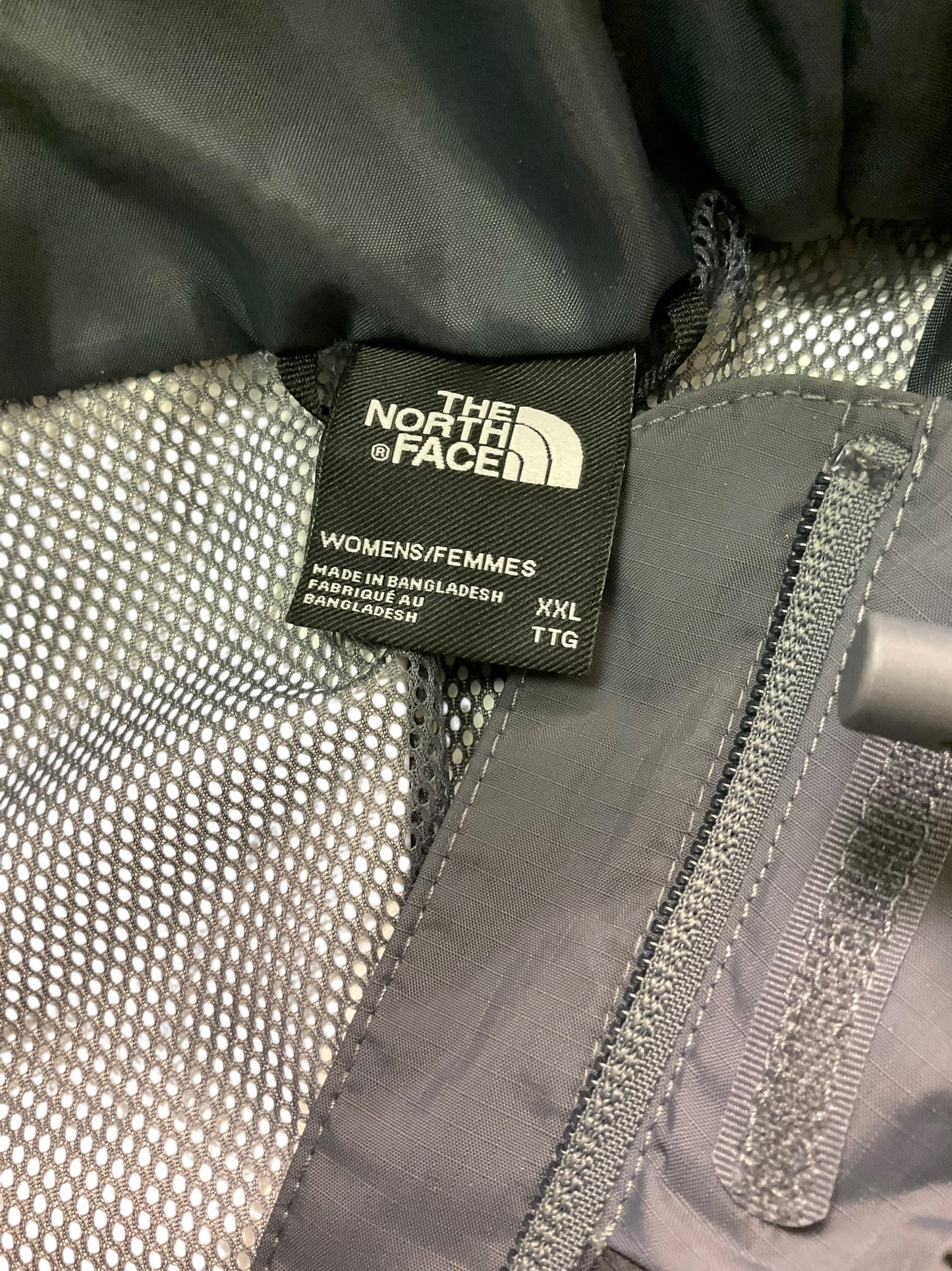 Jacket Windbreaker By North Face In Grey, Size: Xxl