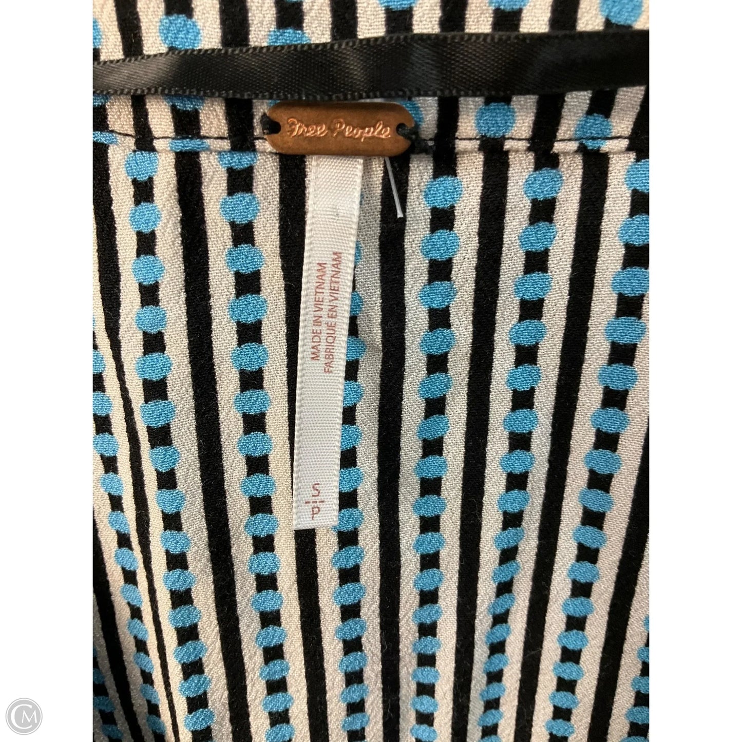 Top Long Sleeve By Free People In Black & Blue, Size: S