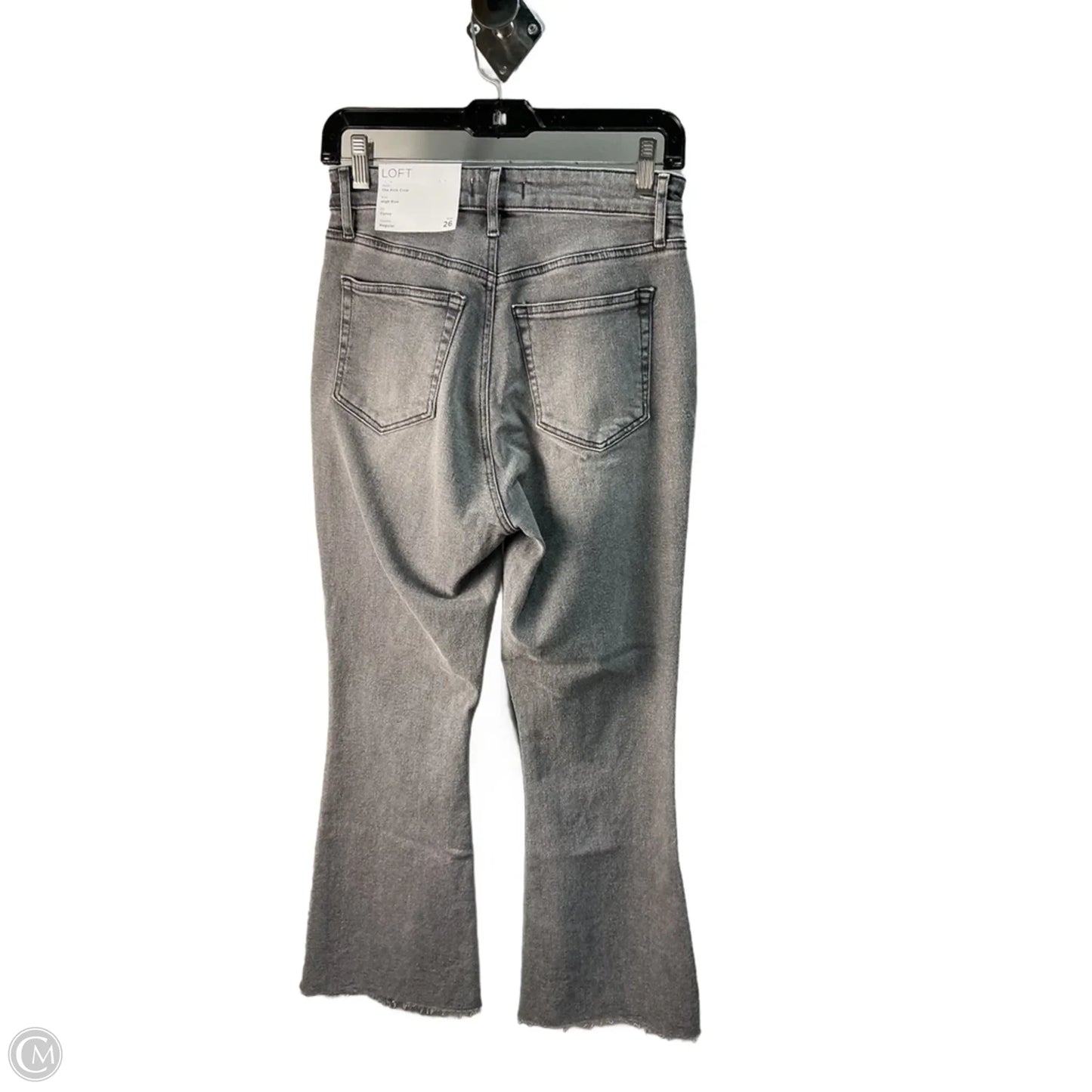 Jeans Cropped By Loft In Grey Denim, Size: 2