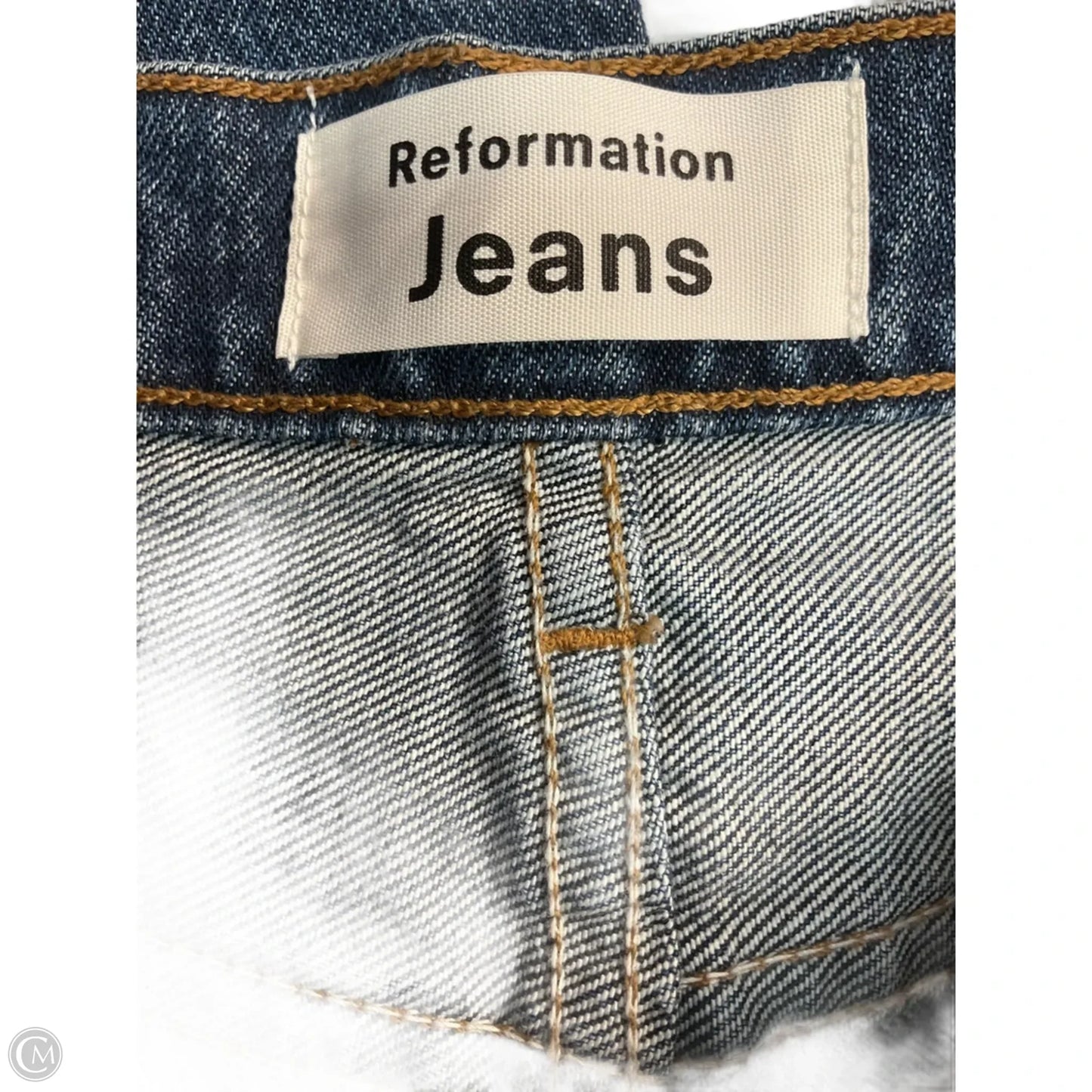 Jeans Boot Cut By Reformation In Blue Denim, Size: 4