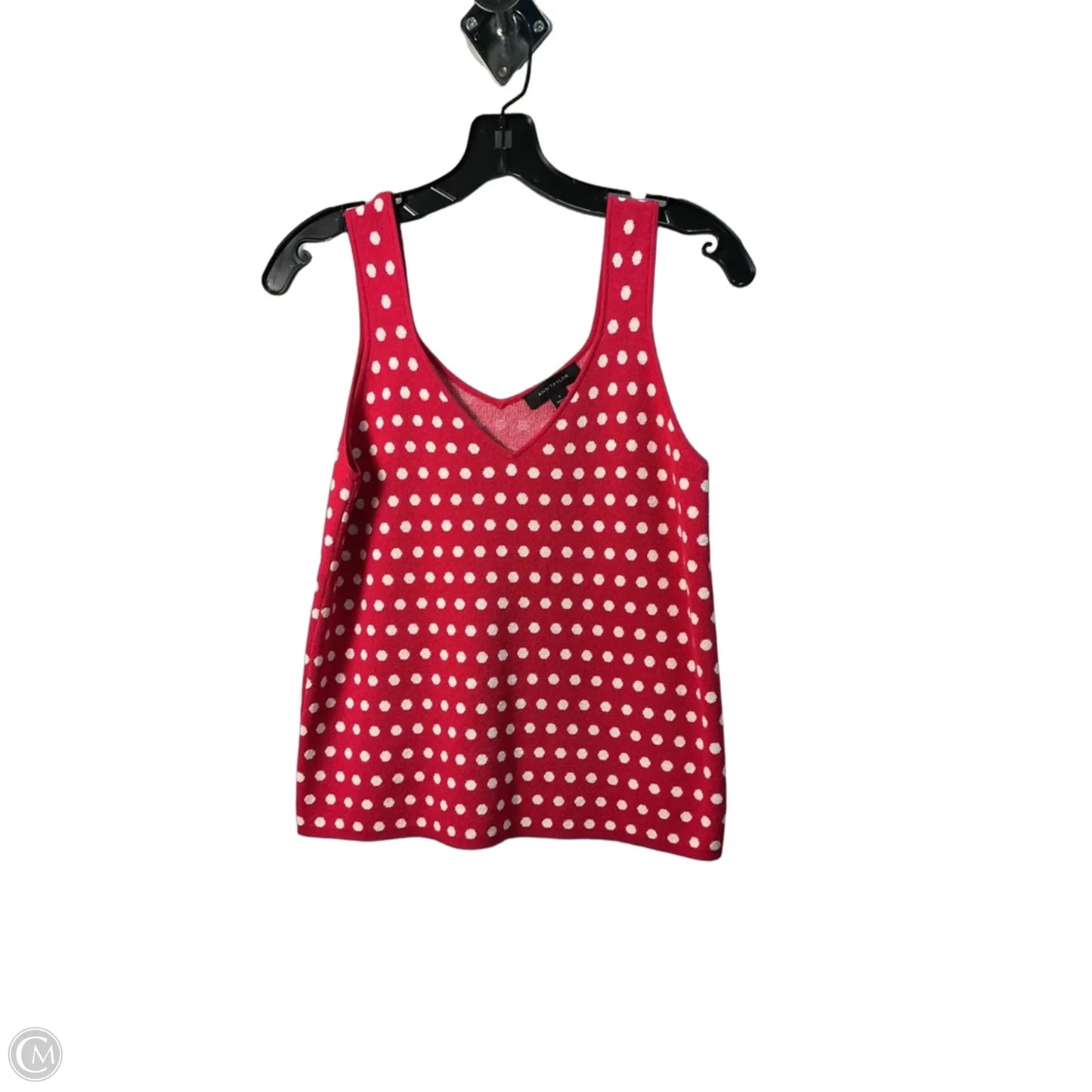 Top Sleeveless By Ann Taylor In Polkadot Pattern, Size: S