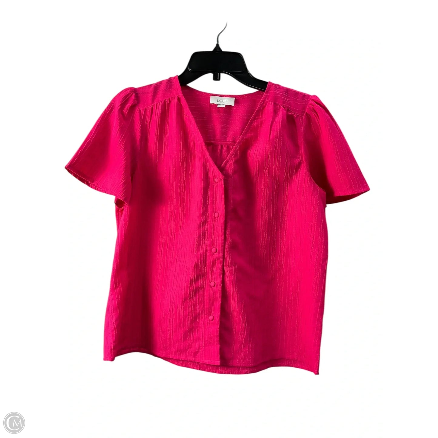 Top Short Sleeve By Loft In Pink, Size: S