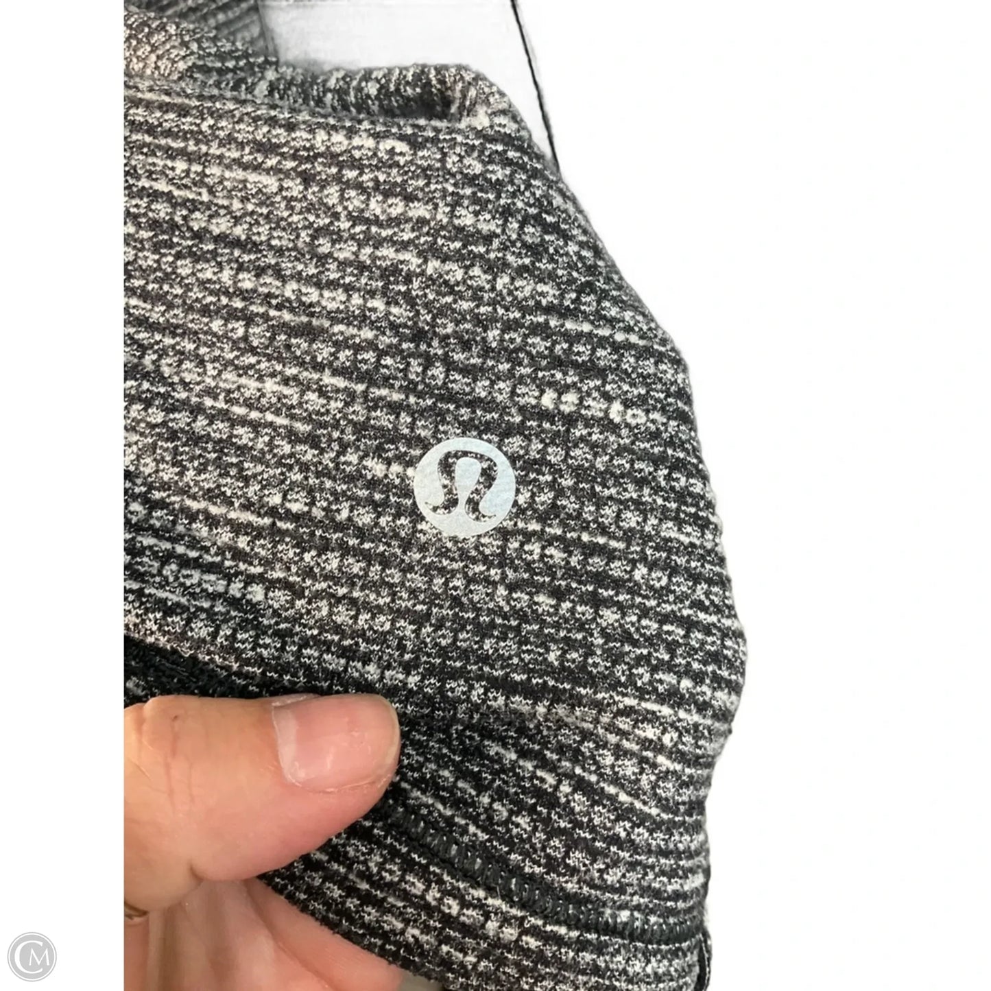 Athletic Top Long Sleeve Collar By Lululemon In Grey, Size: 8