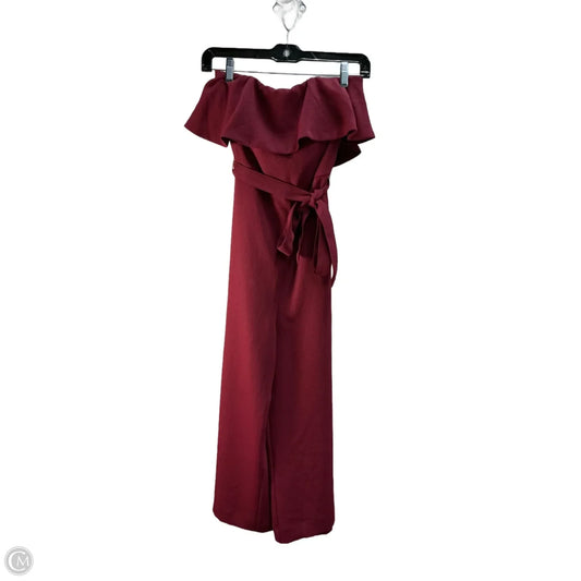 Jumpsuit By Babaton In Maroon, Size: Xs