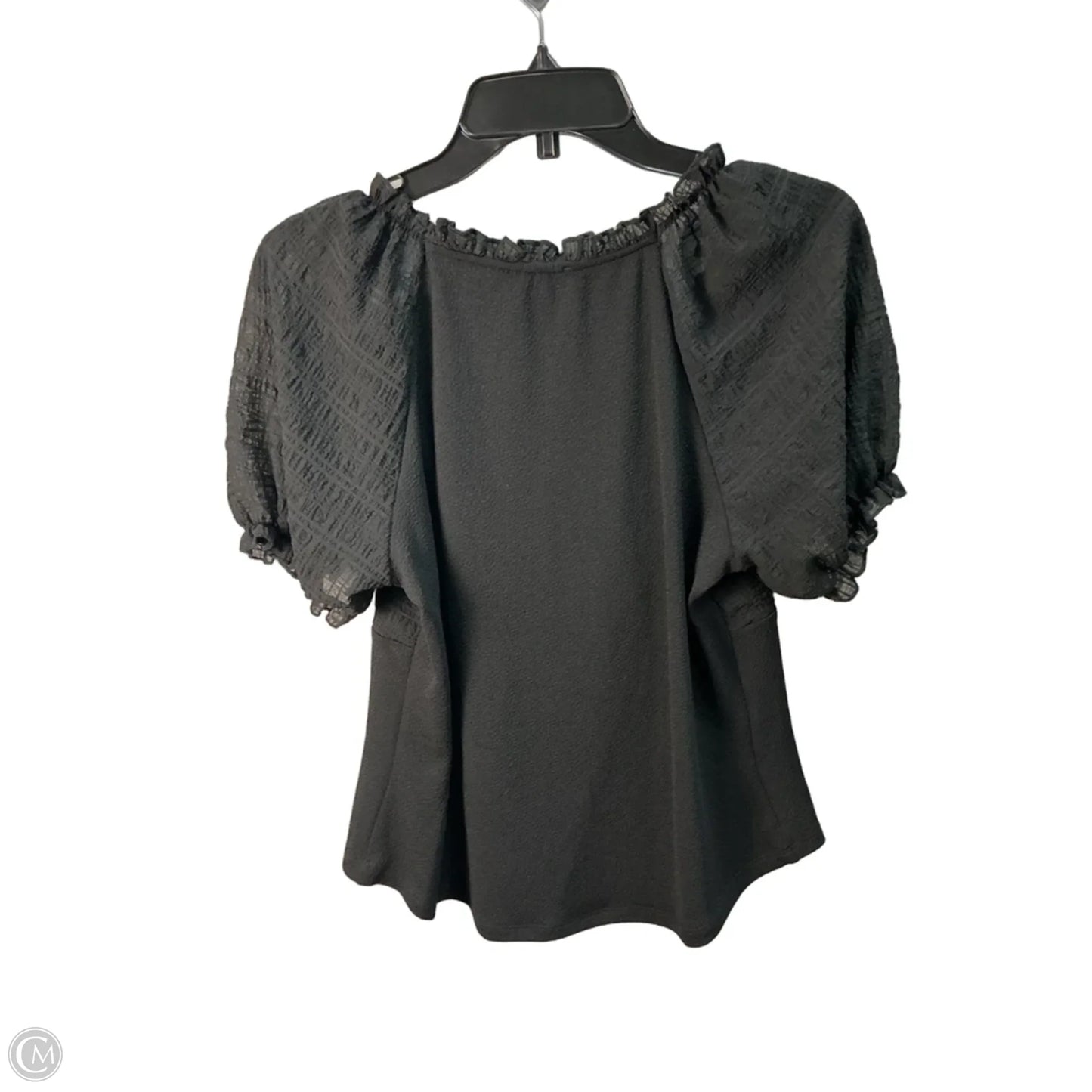 Top Short Sleeve By Clothes Mentor In Black, Size: M