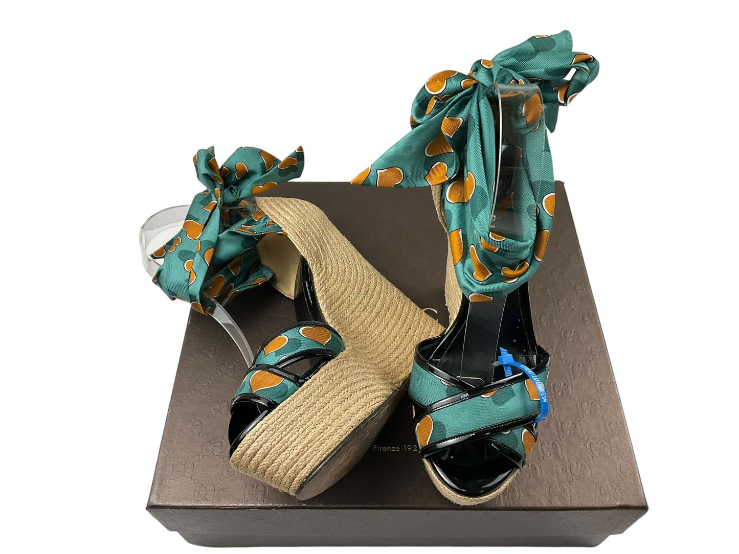 Teal Sandals Luxury Designer Gucci, Size 8.5