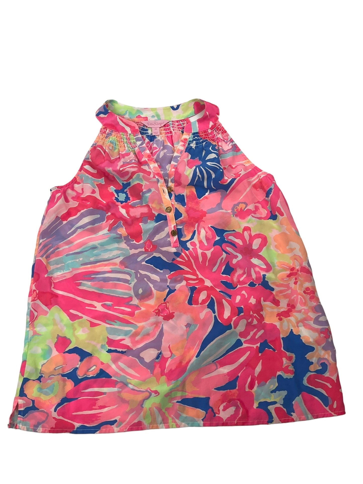 Multi-colored Top Sleeveless Designer Lilly Pulitzer, Size Xs