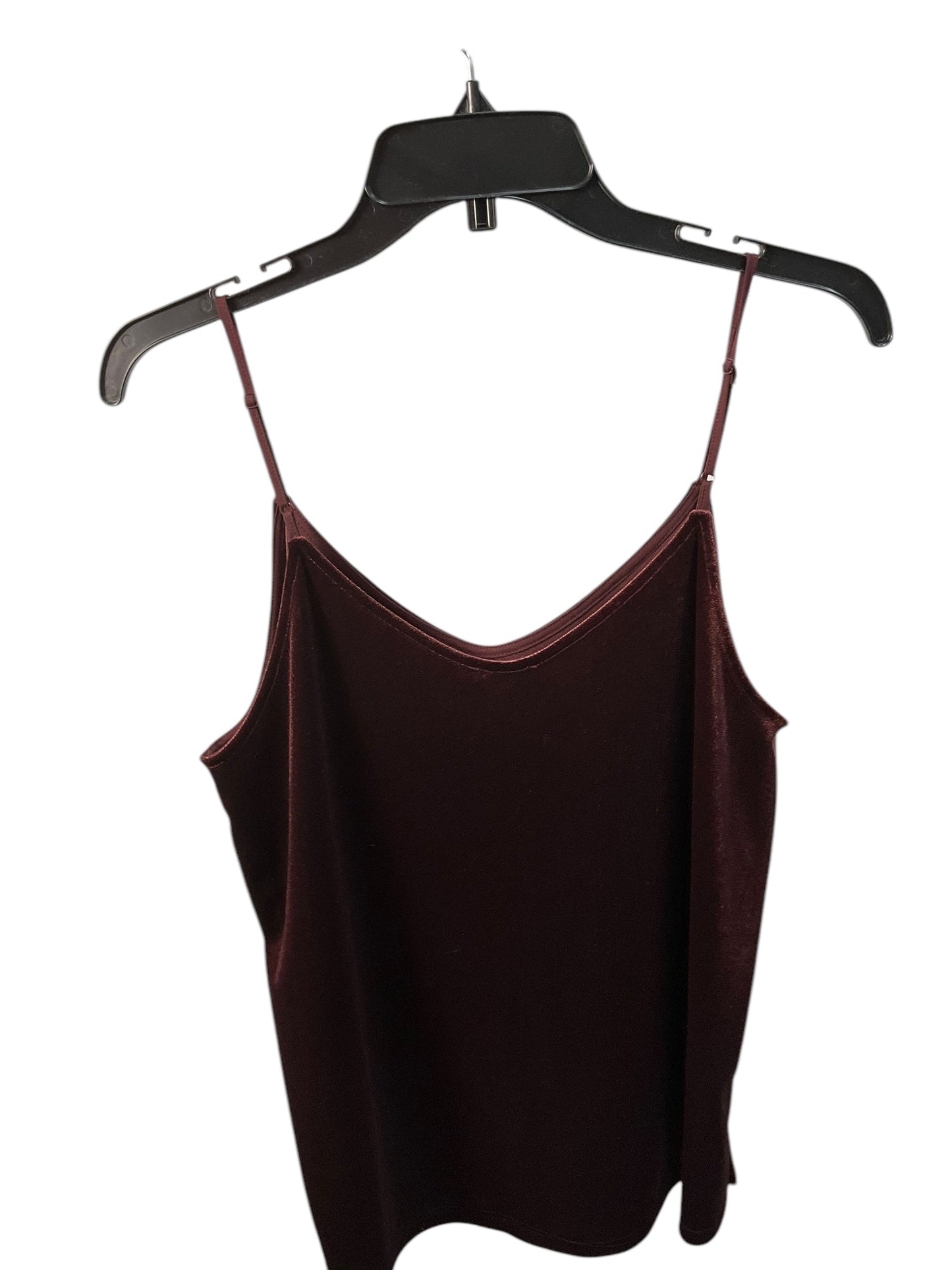 Top Sleeveless By Ann Taylor In Maroon, Size: M