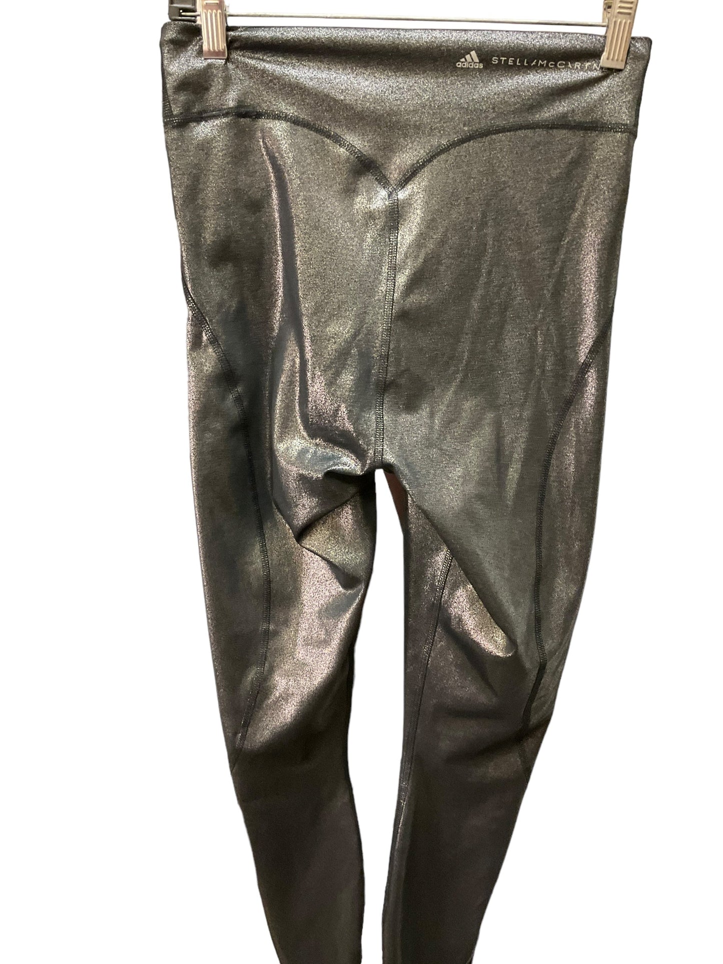 Metallic Athletic Leggings Stella Mccartney, Size 10