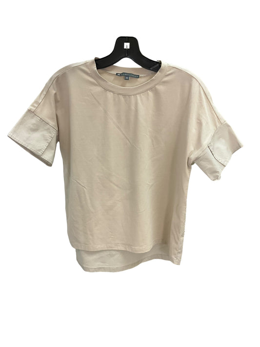 Top Short Sleeve By Nordstrom In Beige, Size: Xs