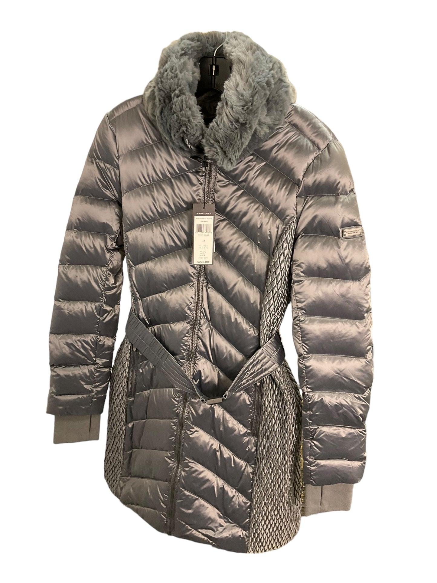 Coat Parka By Bcbgmaxazria In Grey, Size: S