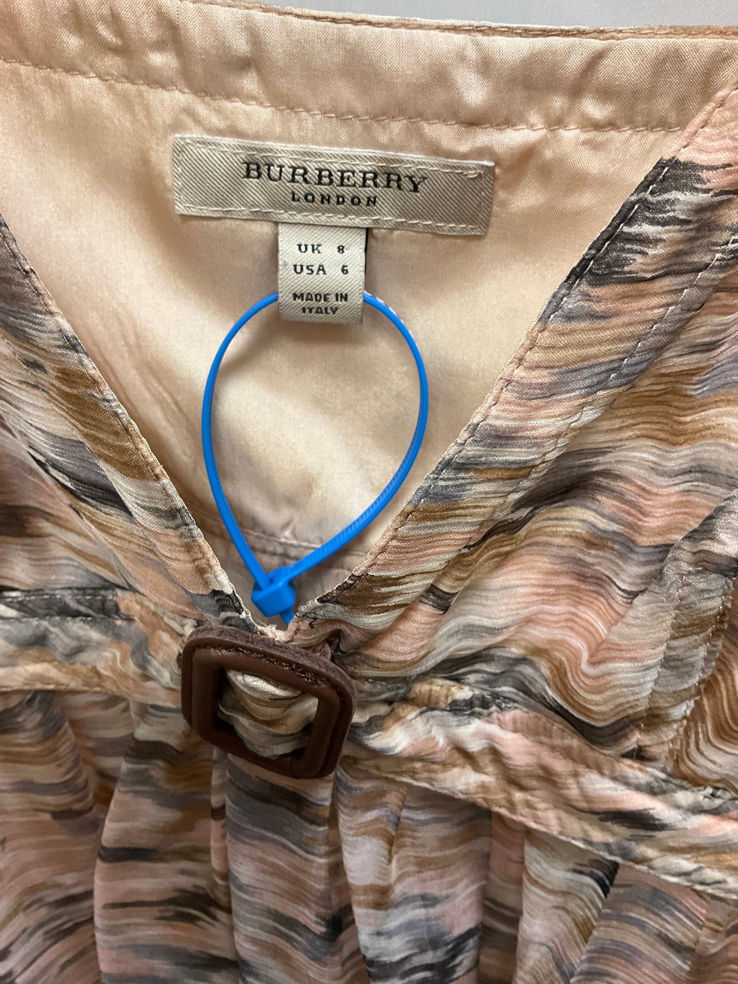 Dress Luxury Designer By Burberry In Multi-colored, Size: S