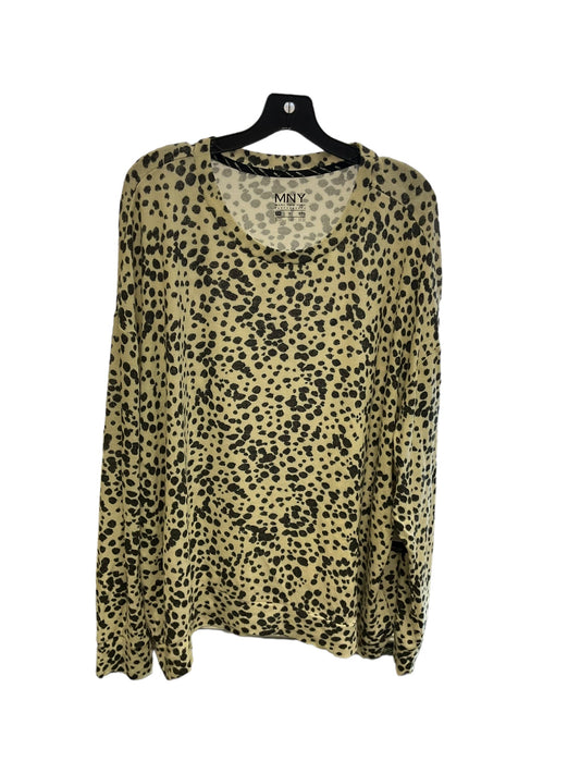 Top Long Sleeve By Marc New York In Animal Print, Size: 3x