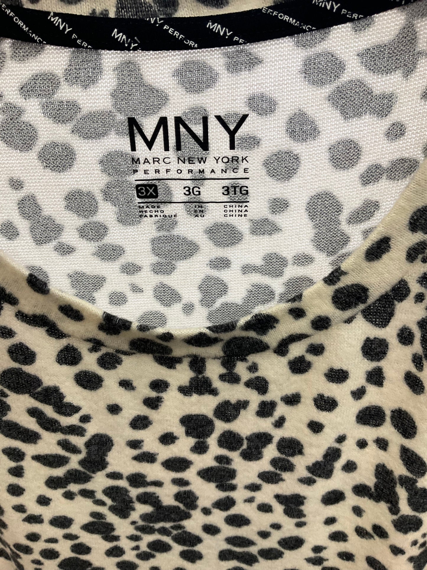 Top Long Sleeve By Marc New York In Animal Print, Size: 3x