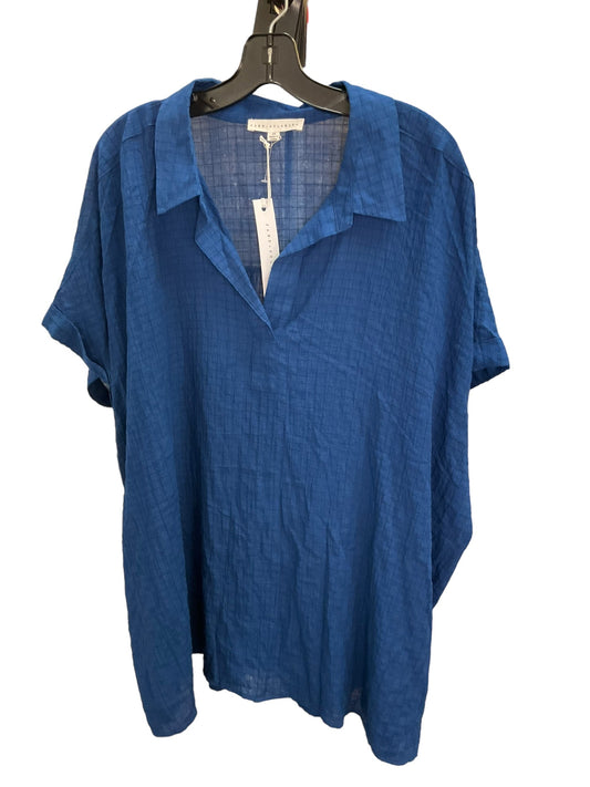 Top Short Sleeve By Jane And Delancey In Blue, Size: 2x