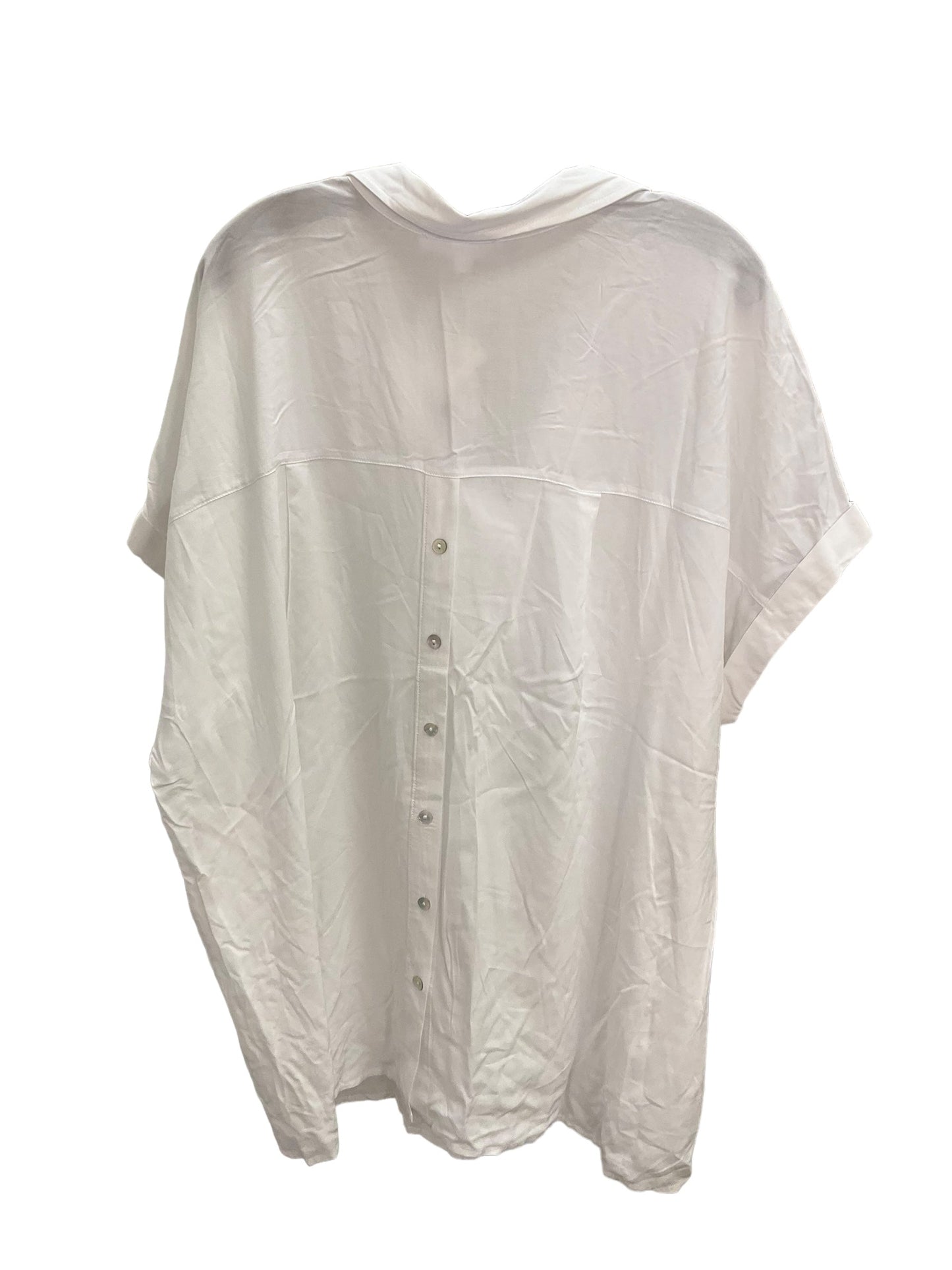 Top Short Sleeve By Jane And Delancey In White, Size: 2x