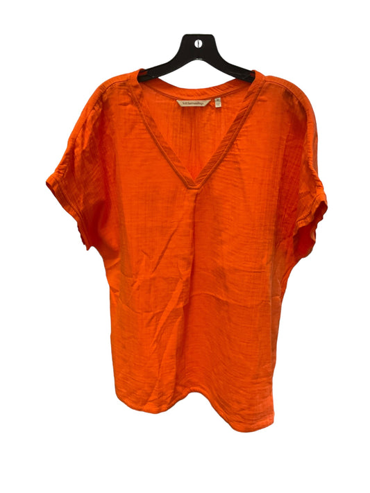 Top Short Sleeve By Soft Surroundings In Orange, Size: 3x