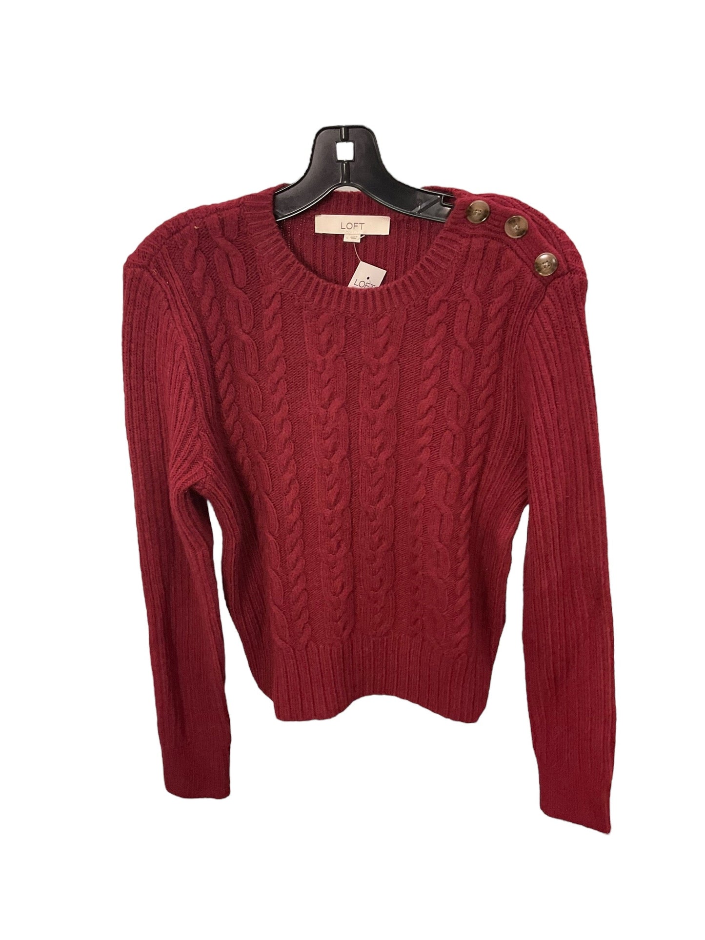 Sweater By Loft In Red, Size: L