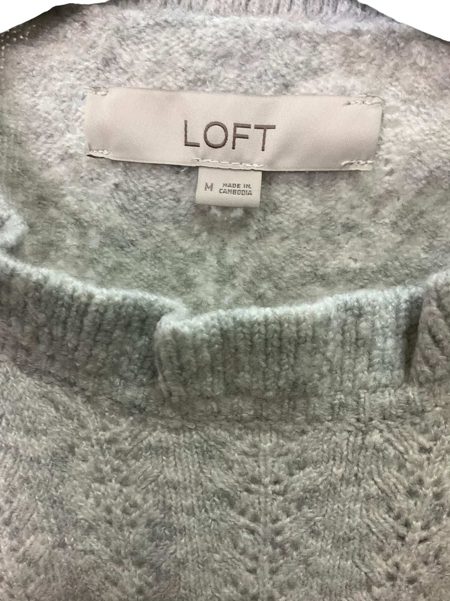 Sweater By Loft In Grey, Size: M