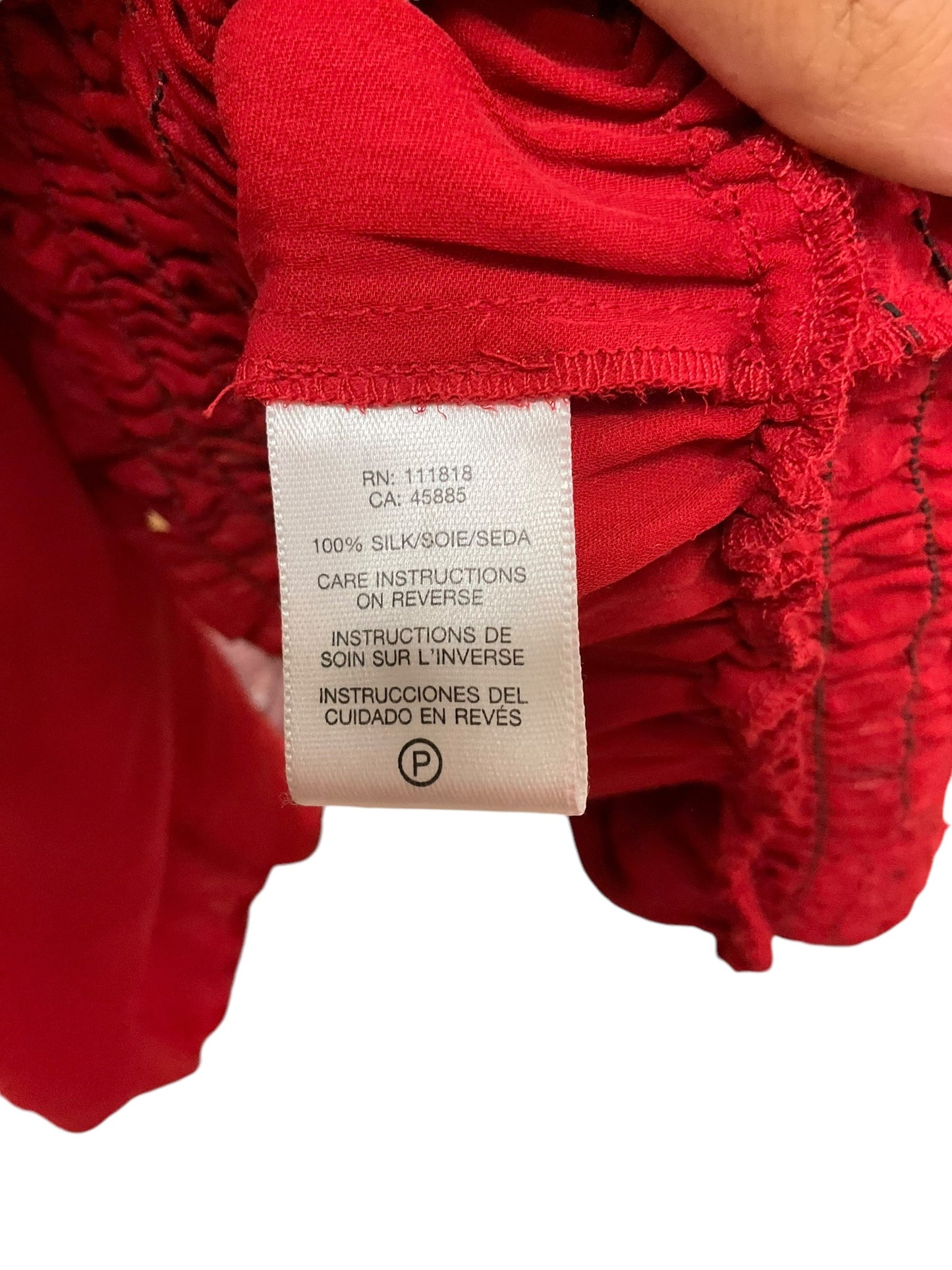 Top Long Sleeve By Michael By Michael Kors In Red, Size: M