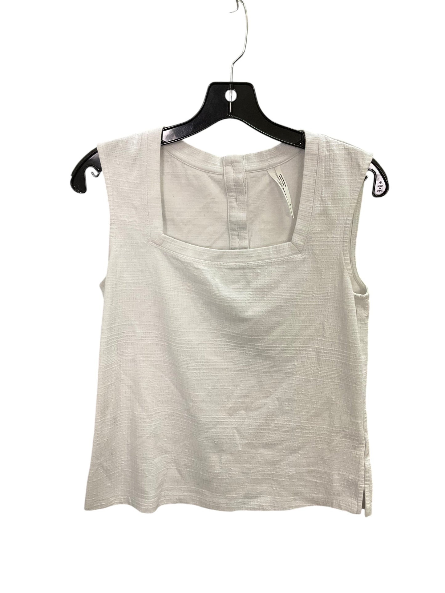 Top Sleeveless By Anthropologie In White, Size: M