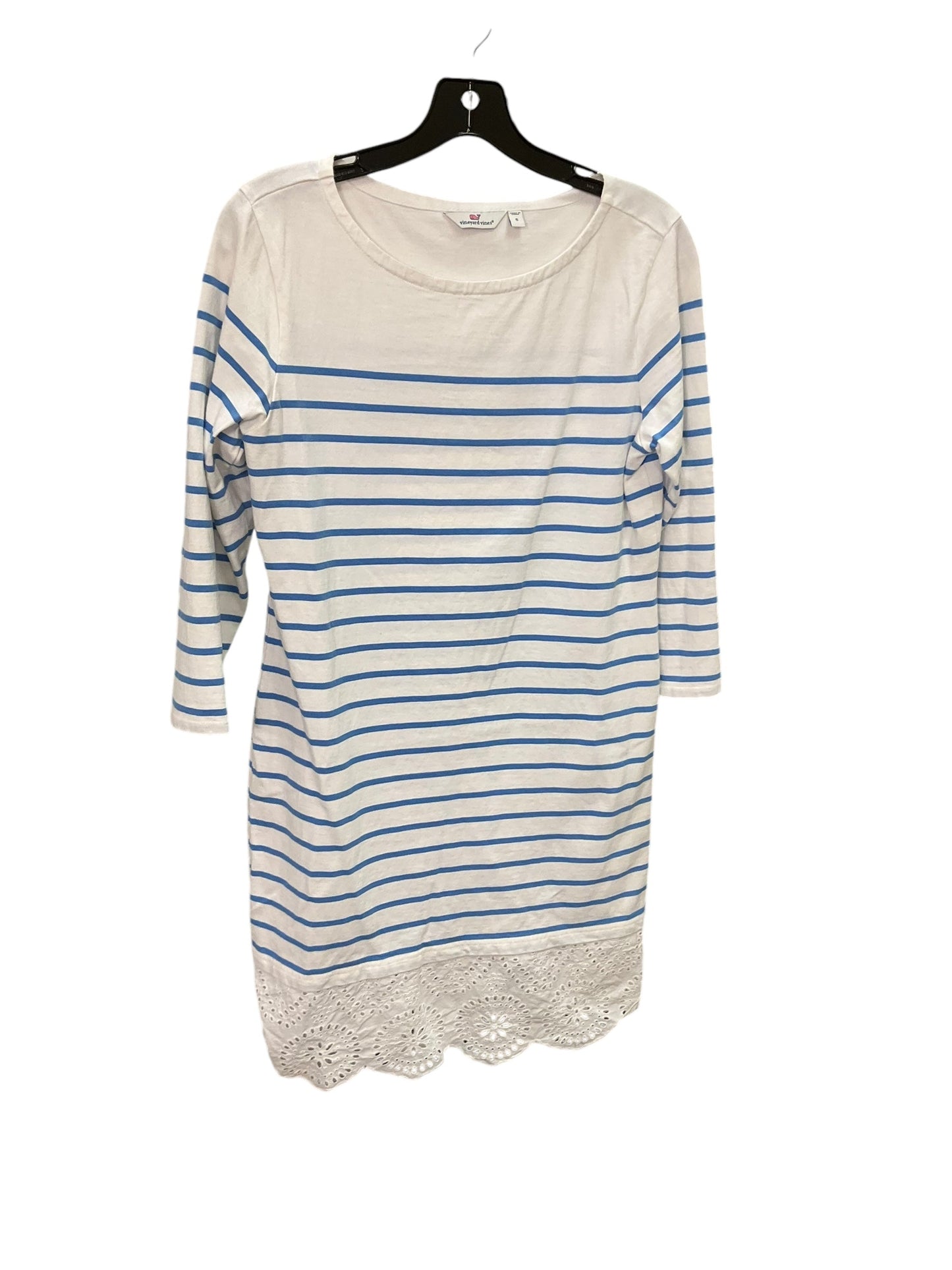 Dress Casual Midi By Vineyard Vines In Blue White, Size: S