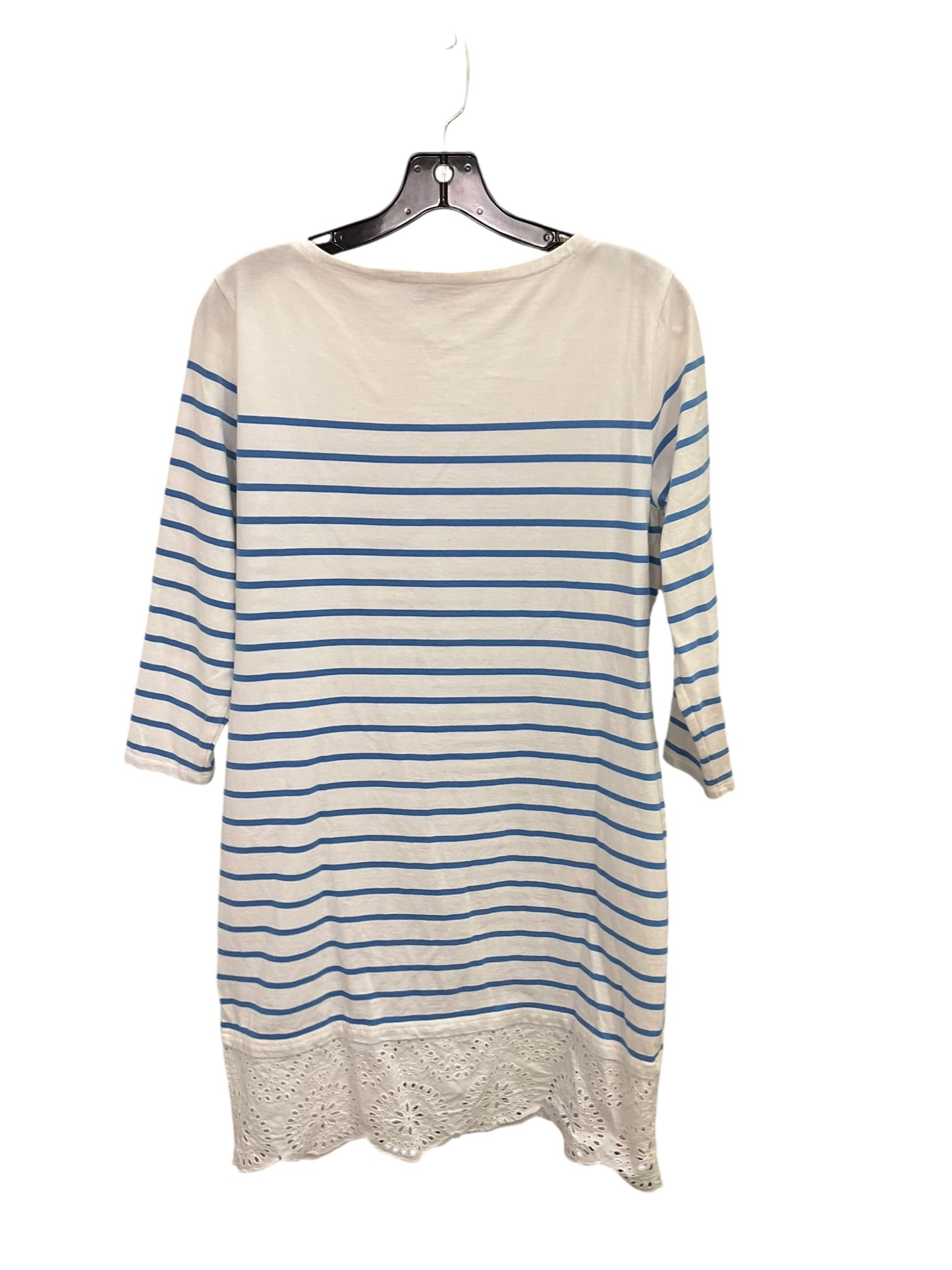 Dress Casual Midi By Vineyard Vines In Blue White, Size: S