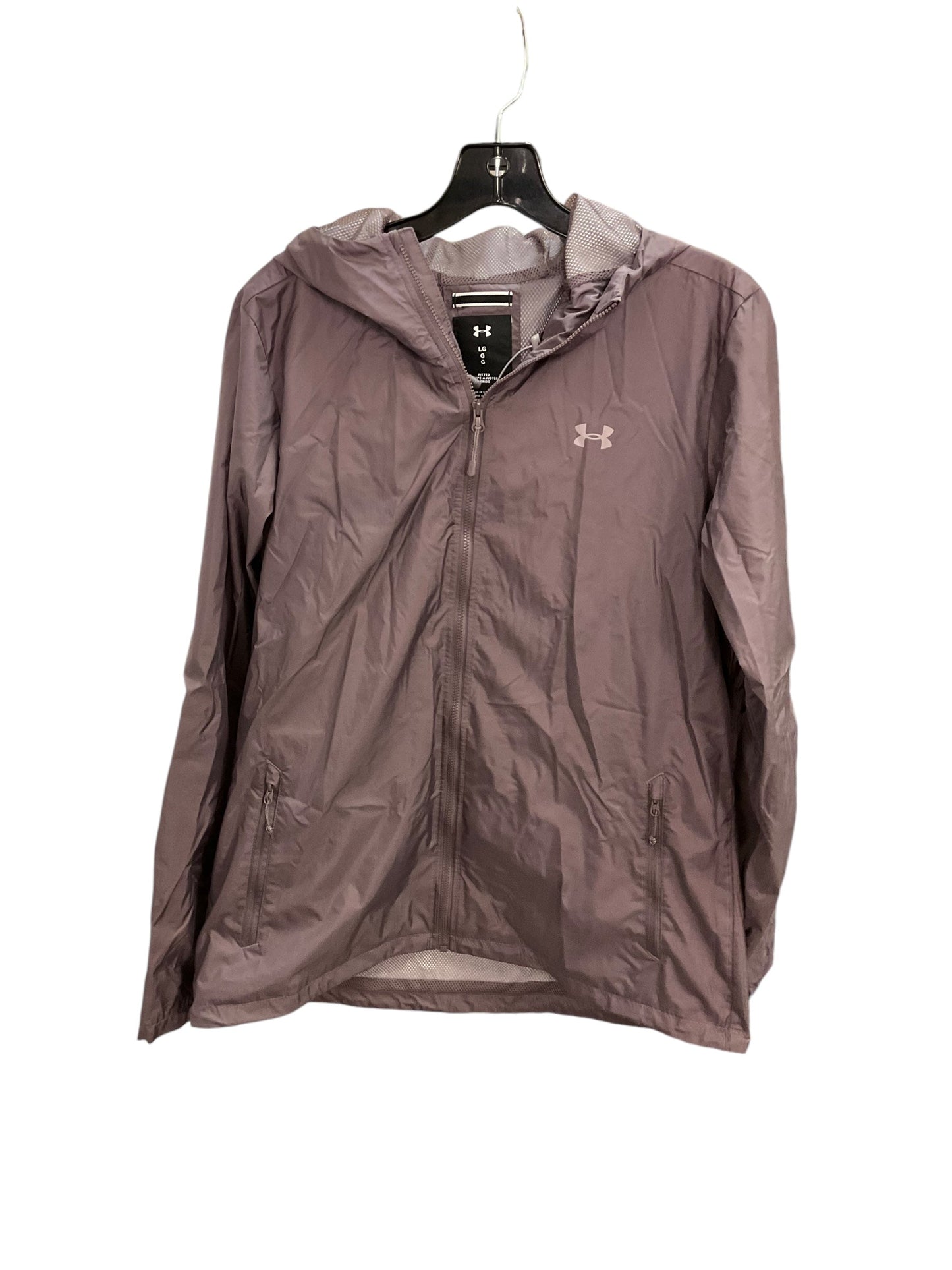 Jacket Windbreaker By Under Armour In Purple, Size: L