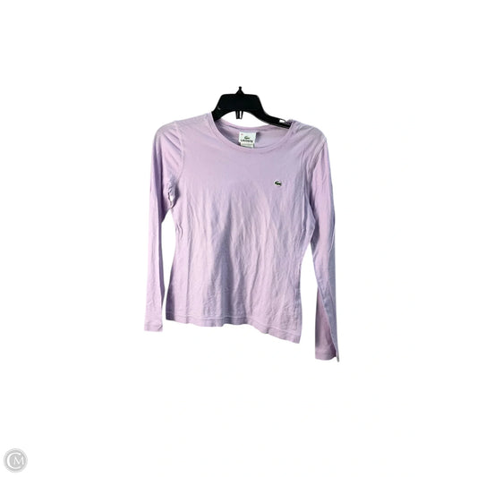 Top Long Sleeve Basic By Lacoste In Purple, Size: M
