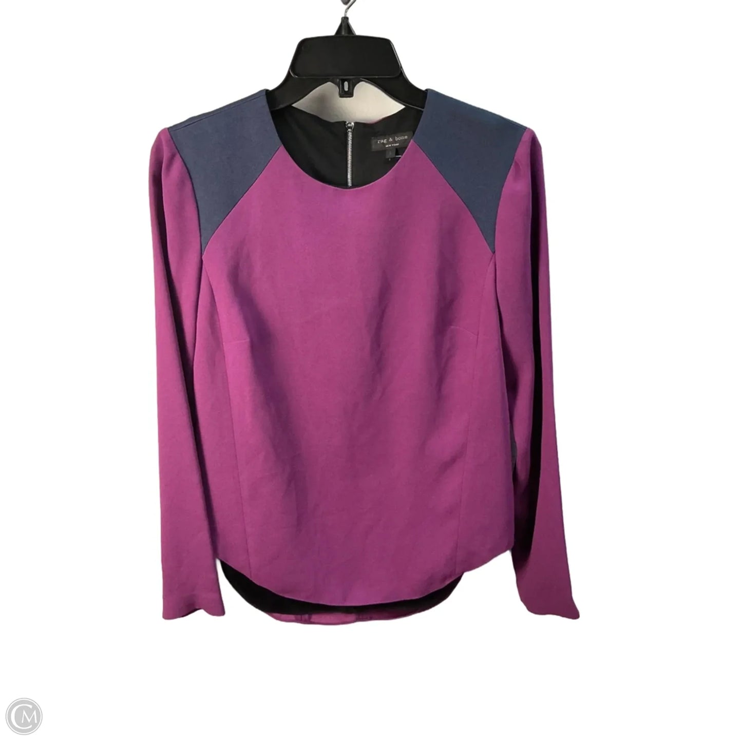 Top Long Sleeve By Rag And Bone In Maroon, Size: S