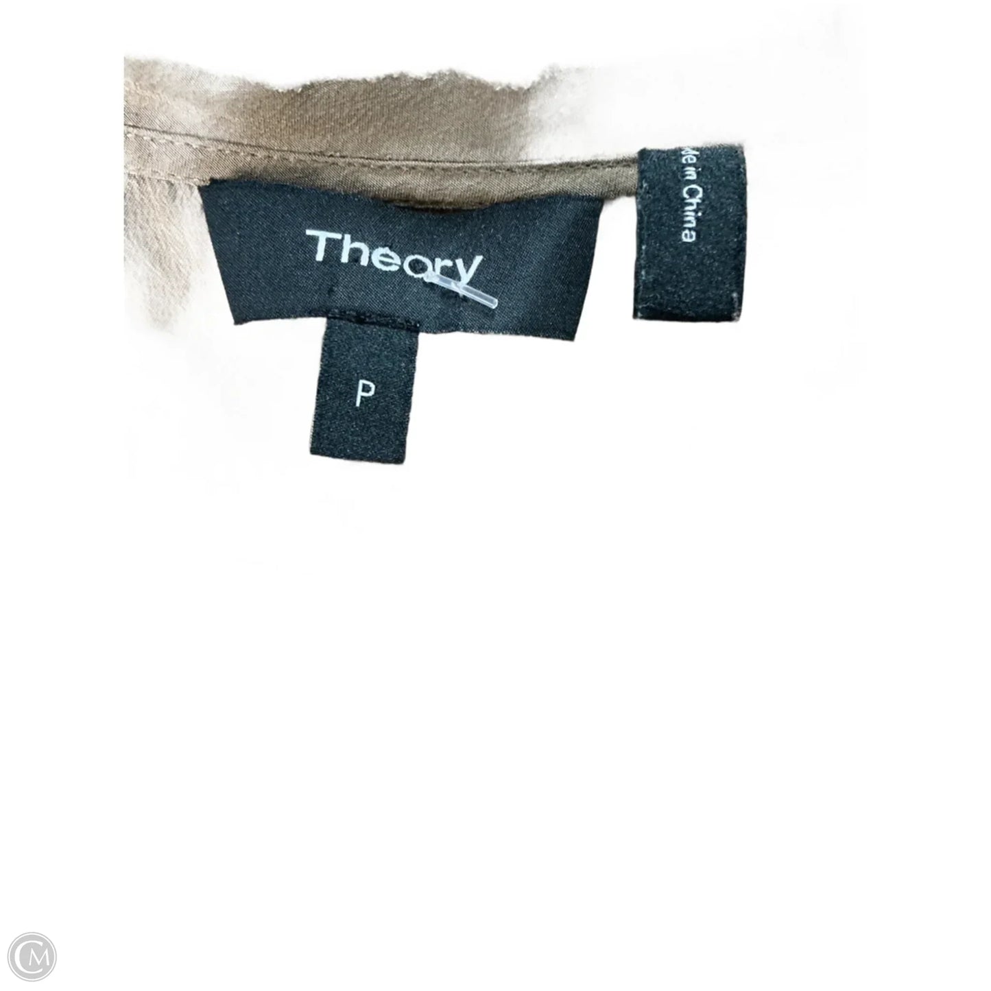 Top Short Sleeve By Theory In Green, Size: S