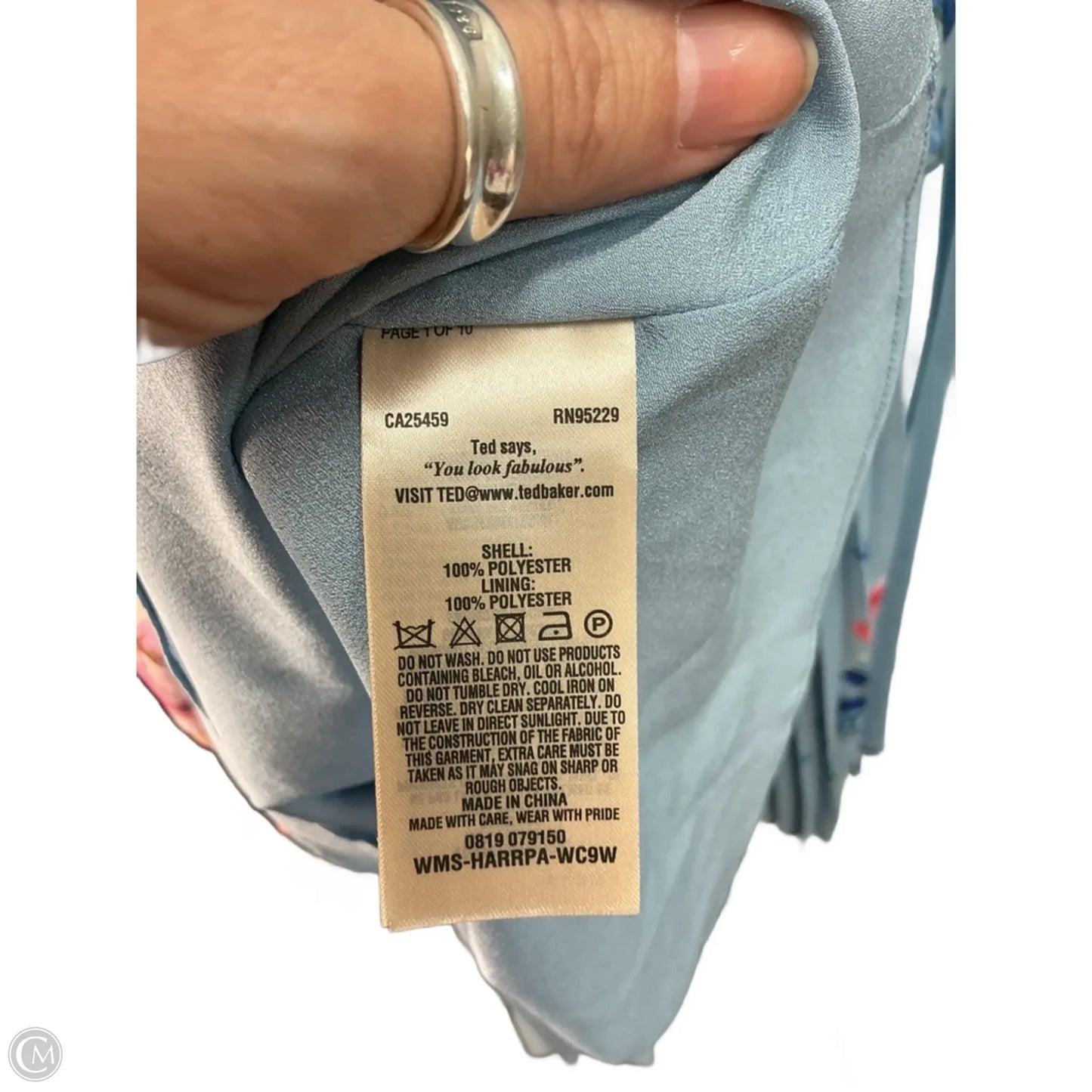 Skirt Midi By Ted Baker In Blue, Size: 4