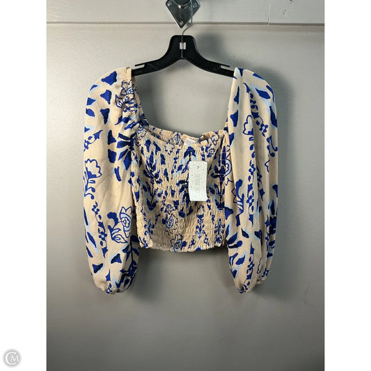 Top Long Sleeve By Sienna Sky In Cream, Size: M