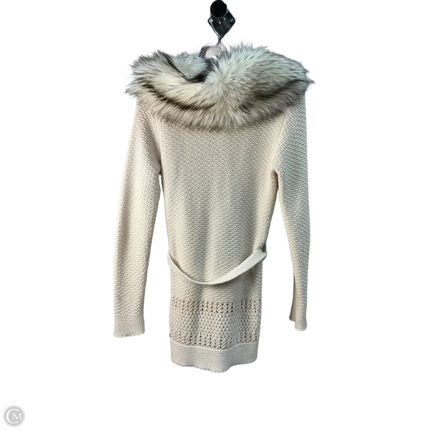 Jacket Faux Fur & Sherpa By Guess In Cream, Size: Xs