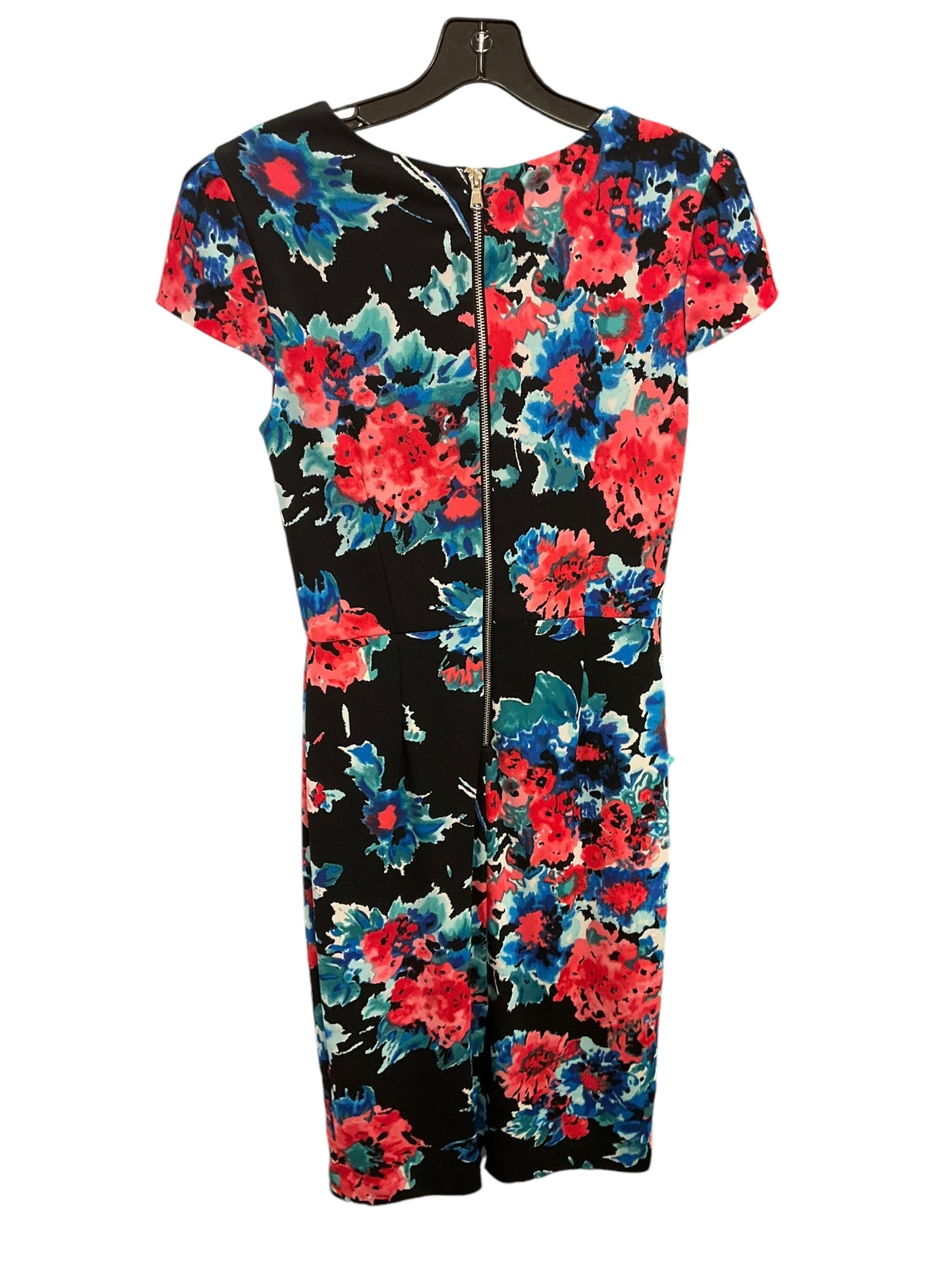 Dress Designer By Betsey Johnson In Black Floral, Size: 6