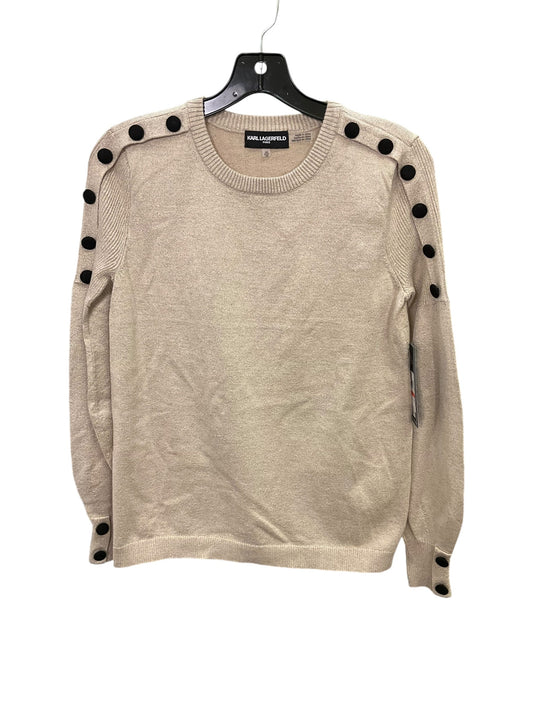 Sweater Designer By Karl Lagerfeld In Gold, Size: Xs