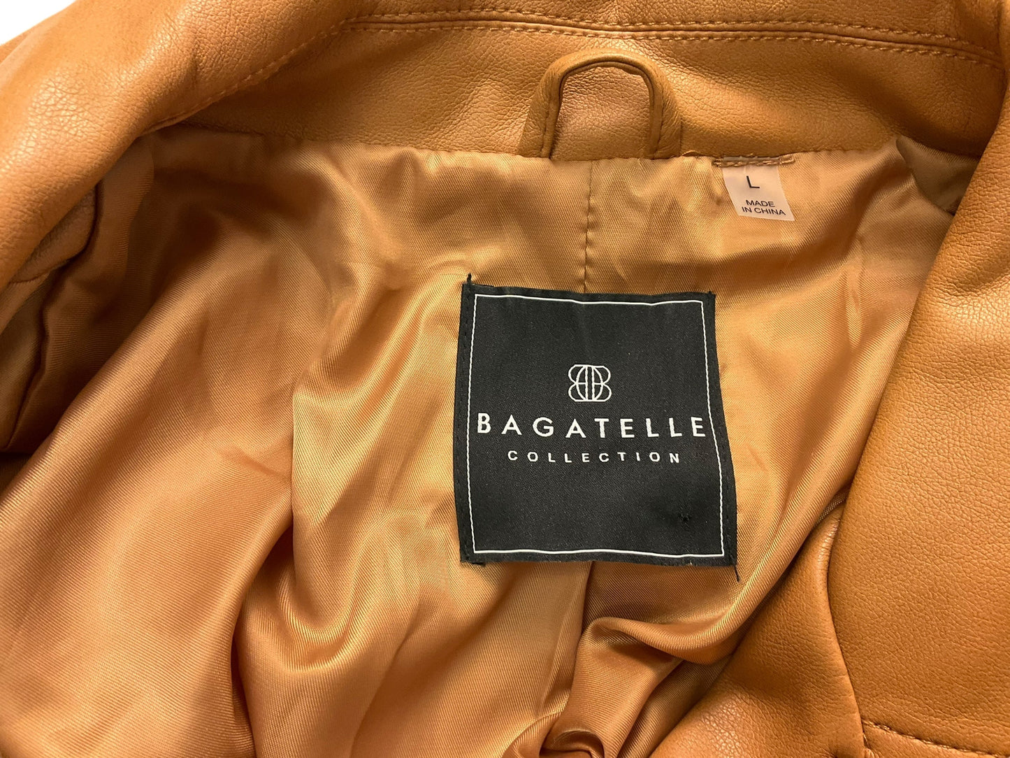 Jacket Moto By Bloomingdales In Mustard, Size: L