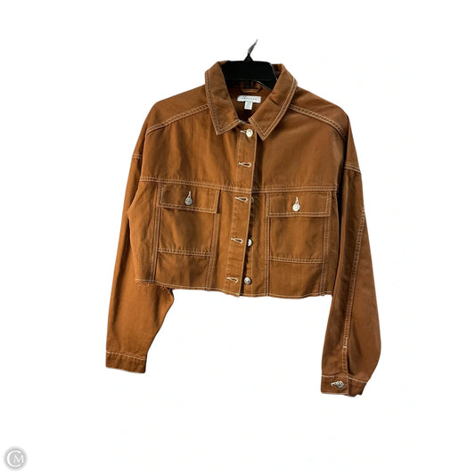 Jacket Denim By Top Shop In Brown, Size: M