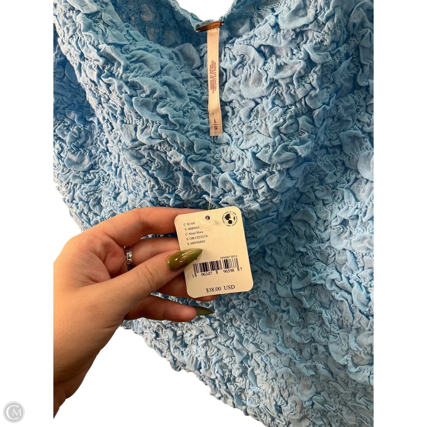 Top Sleeveless By Free People In Blue, Size: L