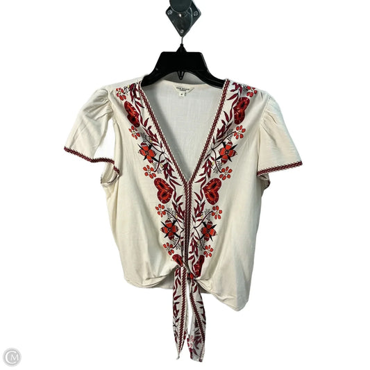 Top Short Sleeve By Max Studio In Floral Print, Size: M