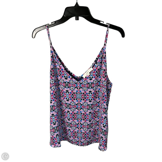 Top Sleeveless By Loft In Blue & Pink, Size: L