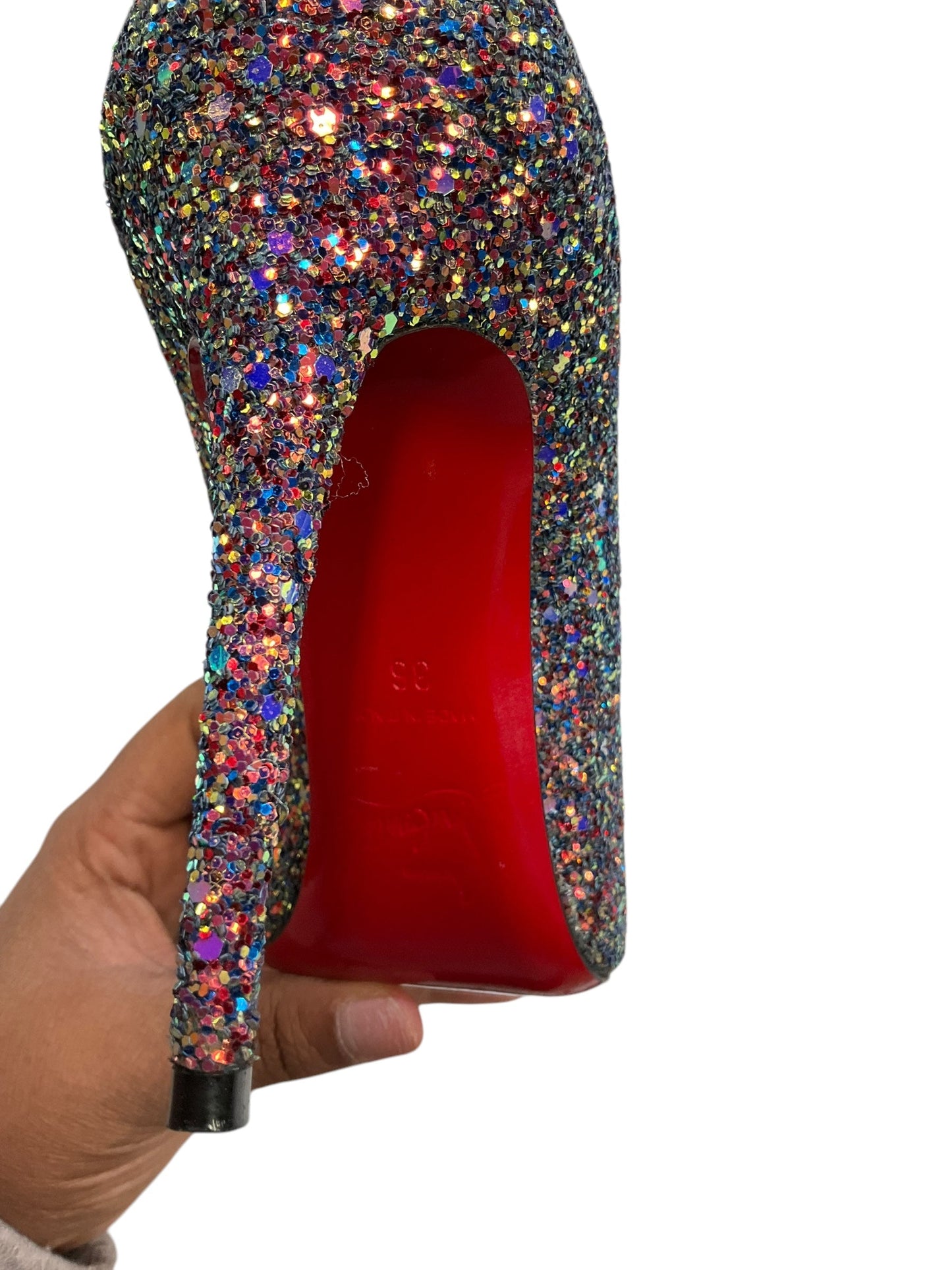 Shoes Luxury Designer By Christian Louboutin In Multi-colored, Size: 6