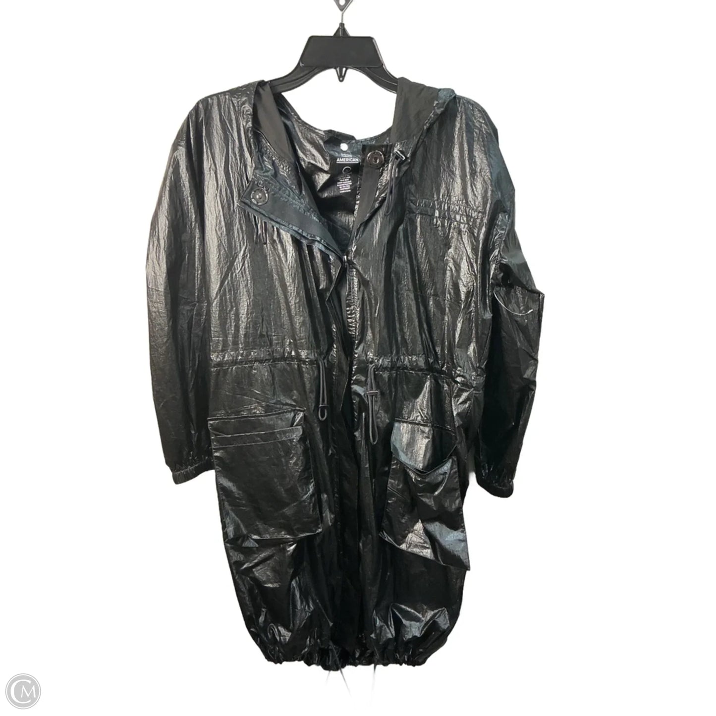 Jacket Windbreaker By Good American In Black, Size: S