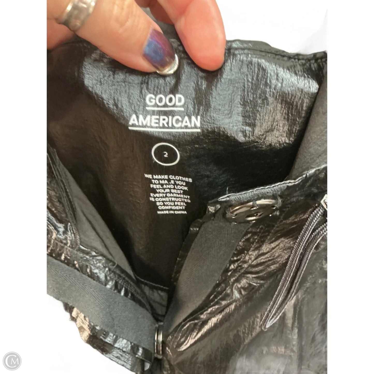 Jacket Windbreaker By Good American In Black, Size: S