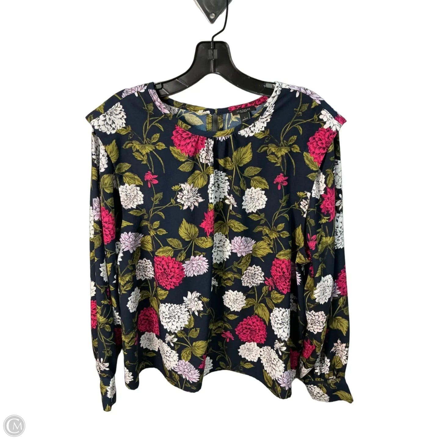 Top Long Sleeve By Loft In Floral Print, Size: L