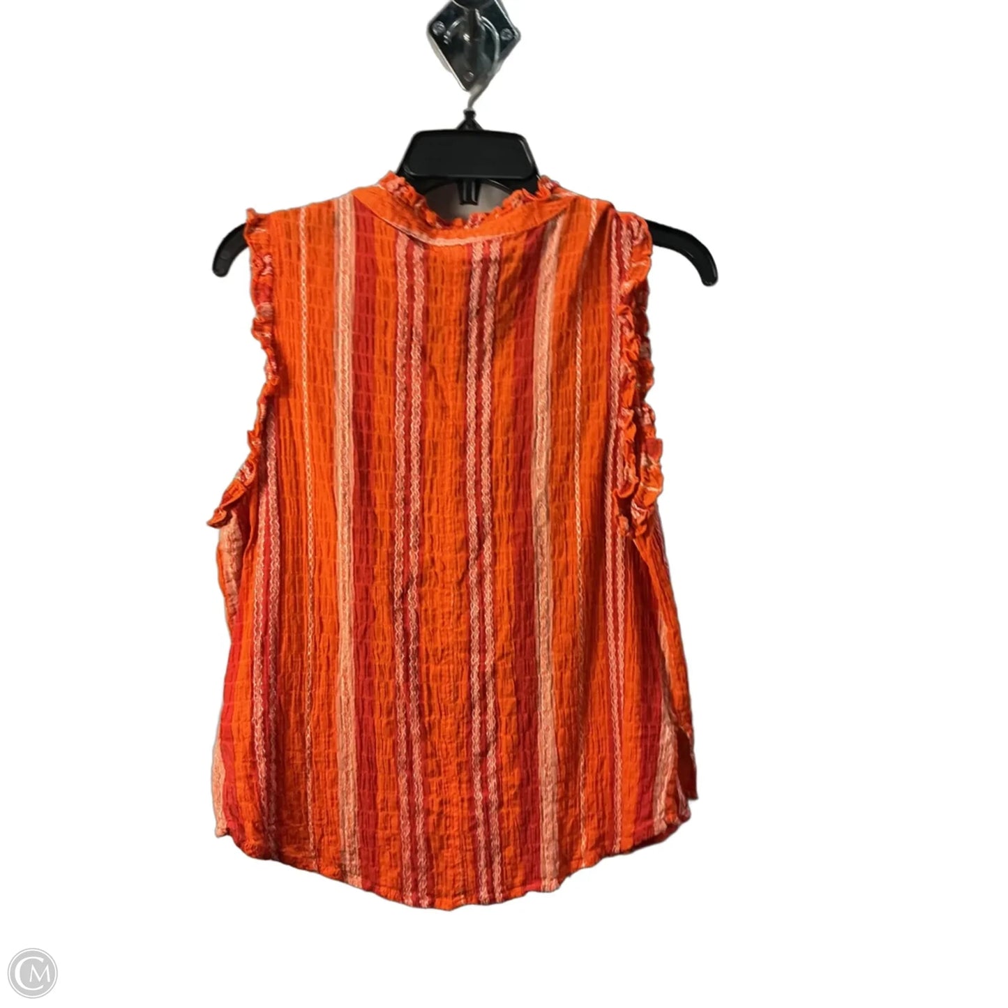 Top Sleeveless By Thml In Orange, Size: L