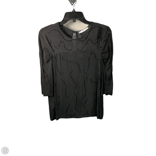 Top Long Sleeve By Mango In Black, Size: Xs