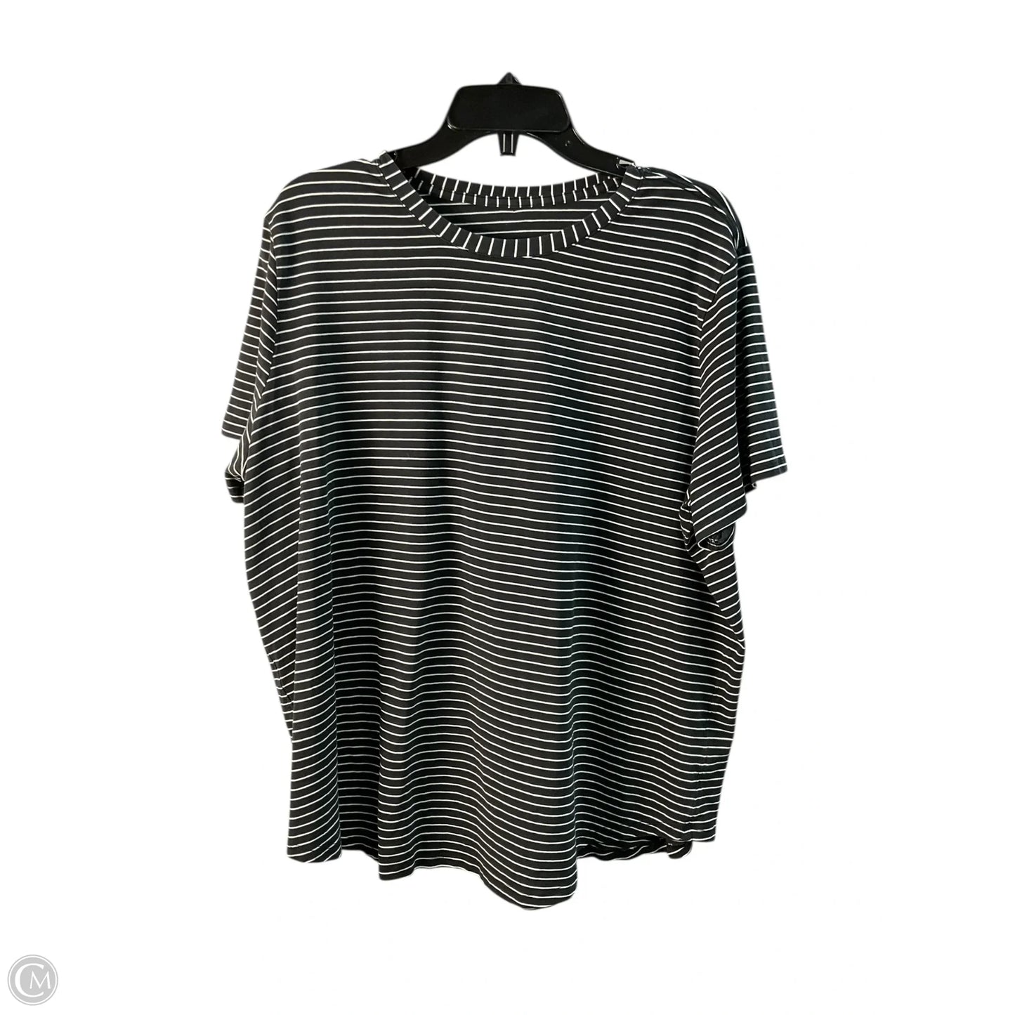 Athletic Top Short Sleeve By Lululemon In Striped Pattern, Size: 24