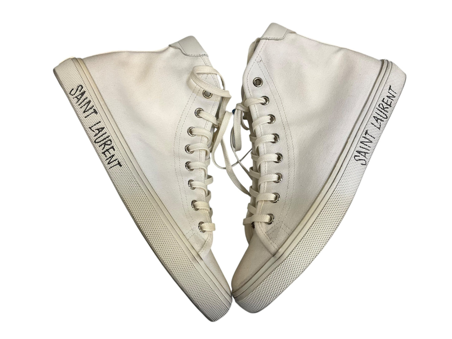 Shoes Luxury Designer By Yves Saint Laurent In White, Size: 8