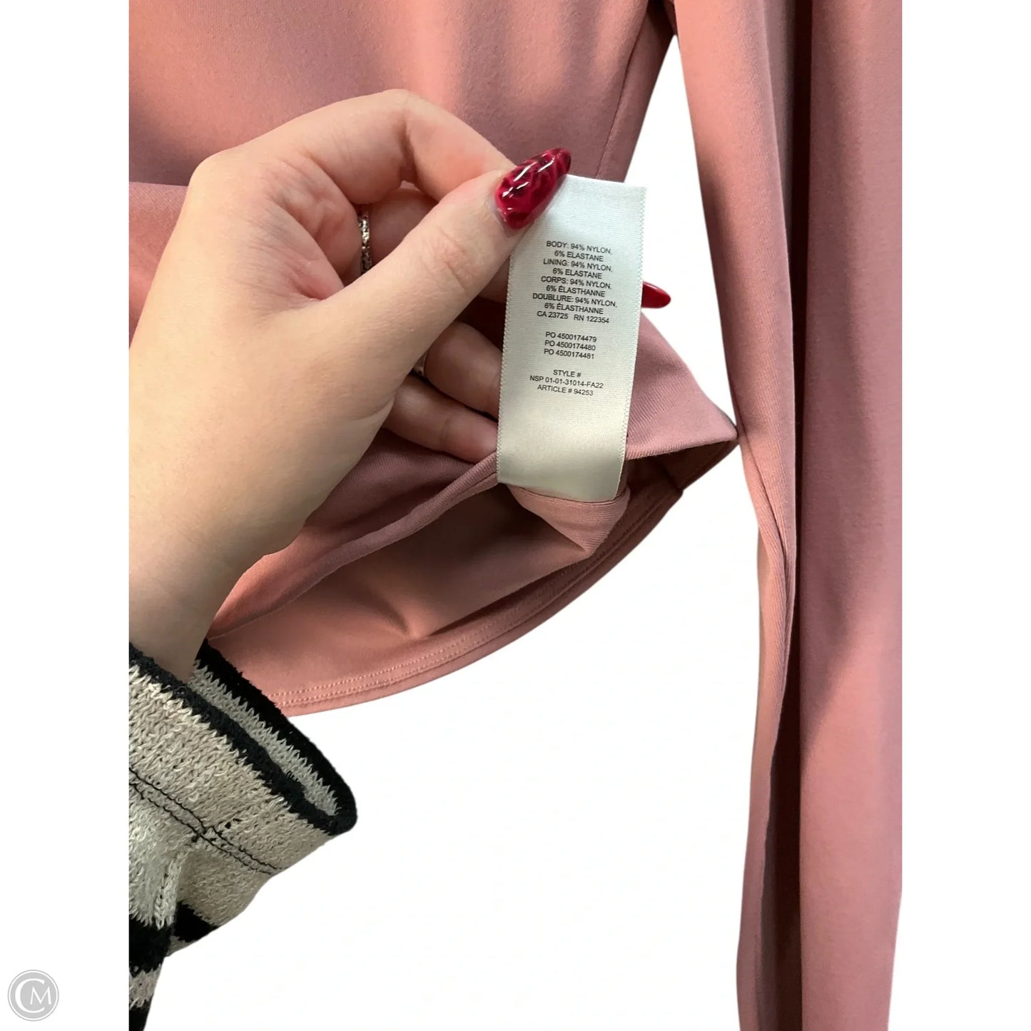 Top Long Sleeve By Babaton In Pink, Size: L